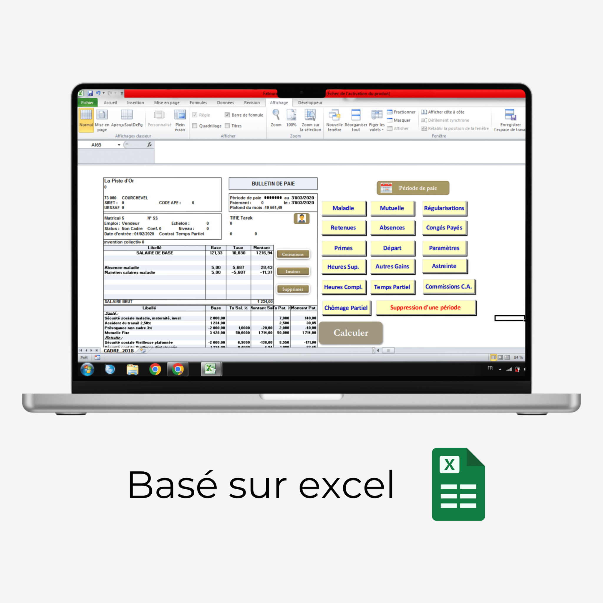 Modéle de facturation basé sûr Excel